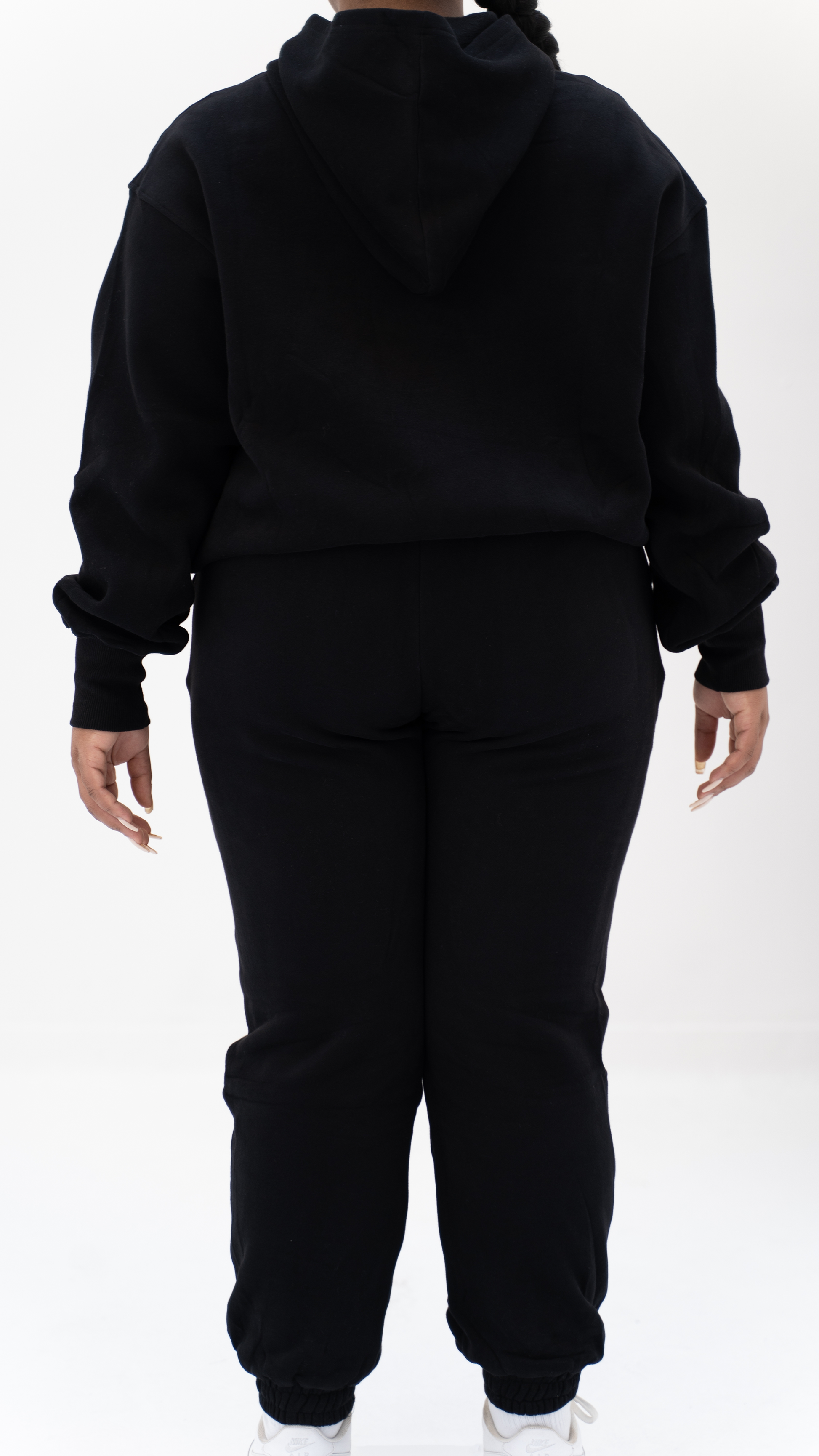 exklusiv black tracksuit thick hoodie women loungewear comfortable essential streetwear relaxed fit